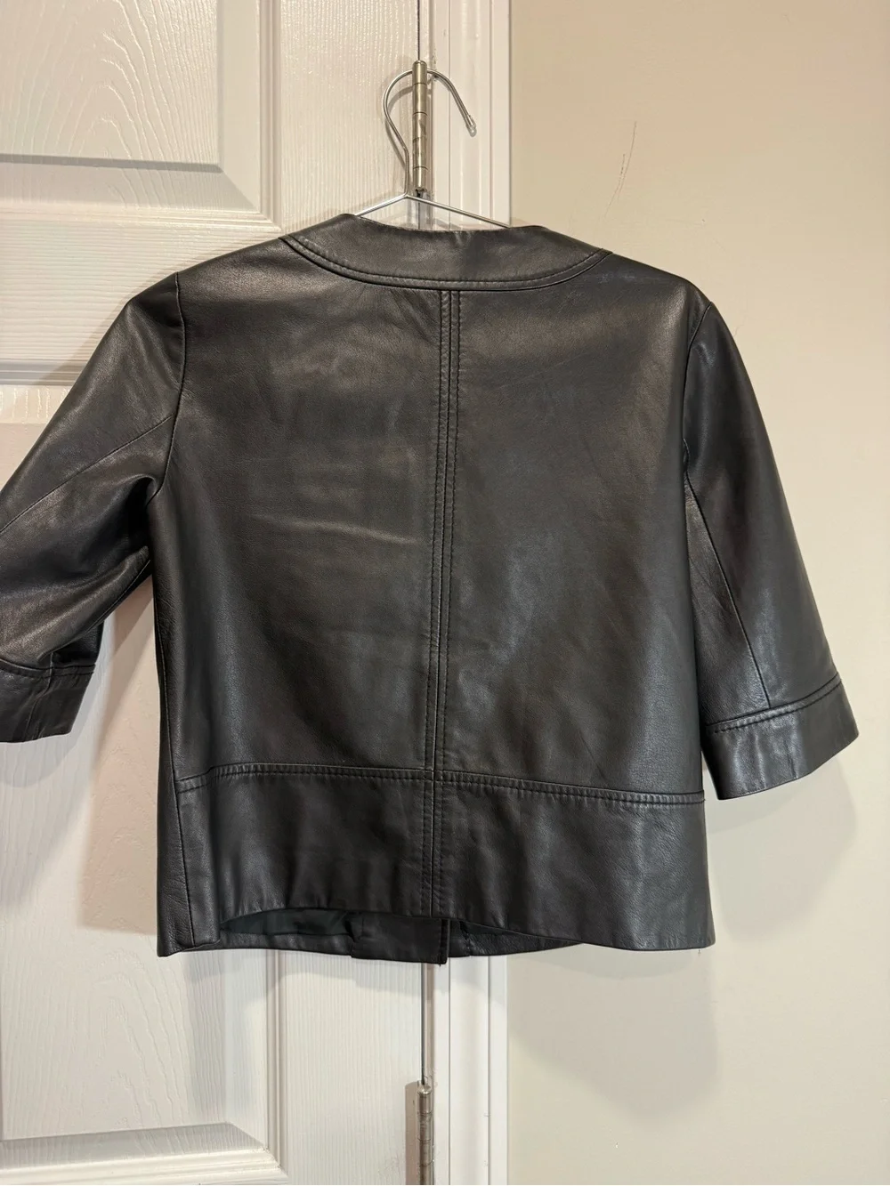 Michael Michael Kors Black Lambskin Leather Jacket XS